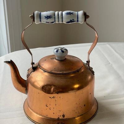 Himark Copper Teapot and Asian Glass Bowl