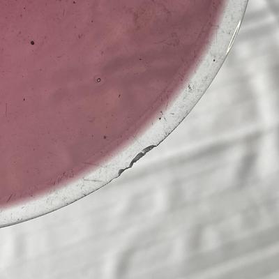 Decorative Plum Colored Glass Vase