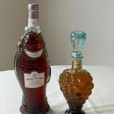 Sealed Decorative Bottles with Wine and Vinegar
