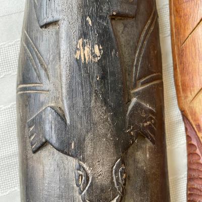 3 Wooden Carved Faces