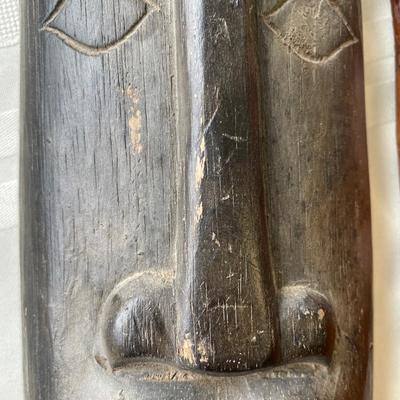 3 Wooden Carved Faces