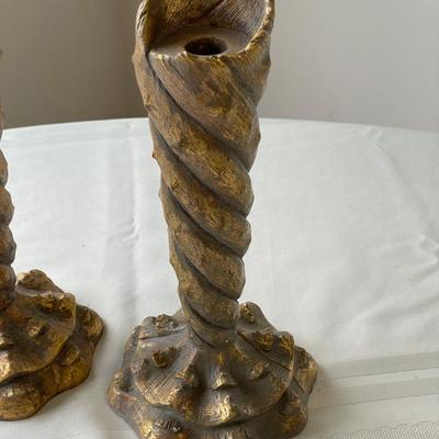2 Tall Candlesticks and Decorative Elephant Box