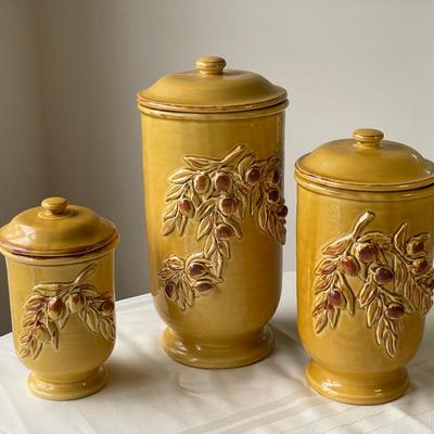 3 Canisters by Ceramiche Etrusche