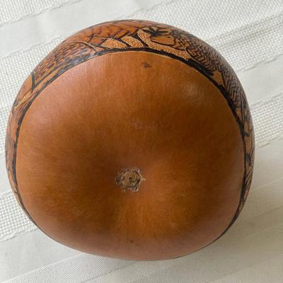 Hand-Etched Decorative Gourd 