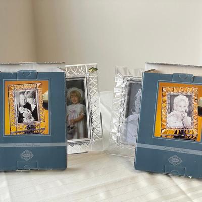 Two 24% Lead Crystal 5”x7” Photo Frames - Different Designs