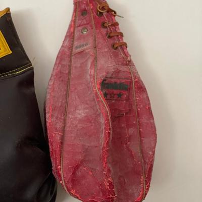 Vintage Punching Gloves and Vintage Punching Bag