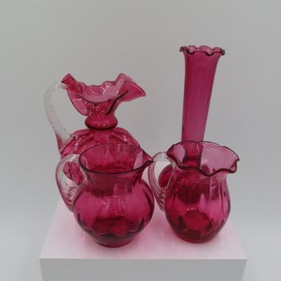 Pink glassware
