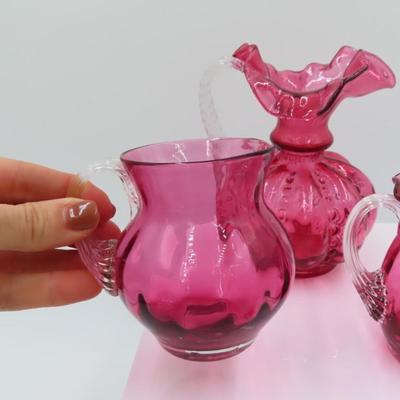 Pink glassware