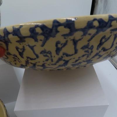 Roseville Pottery Blue Sponge (set of 3 pieces)
