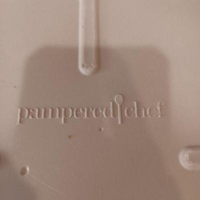 PAMPERED CHEF STONE BAR PAN, NORDIC WARE BUNDT PAN AND STAINLESS STEEL BOWL