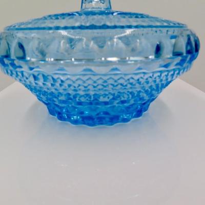 Blue Glass Trinket Dish
