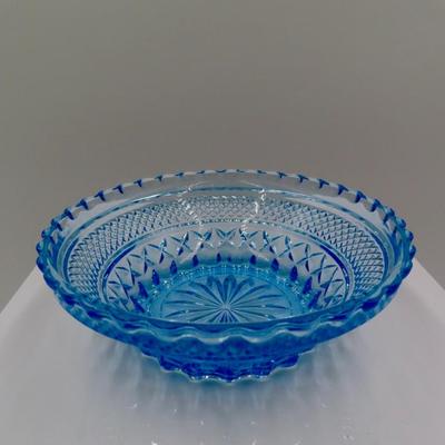 Blue Glass Trinket Dish