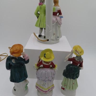 19th Century Figurines & Lamp