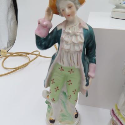 19th Century Figurines & Lamp