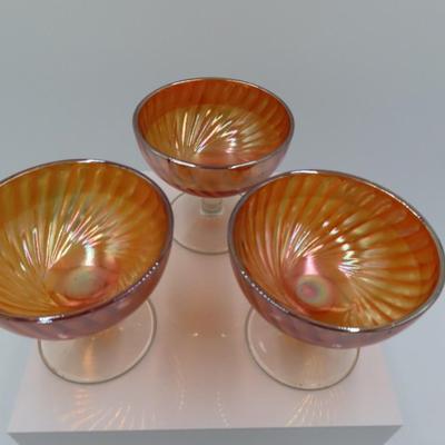 Carnival glass dessert cups