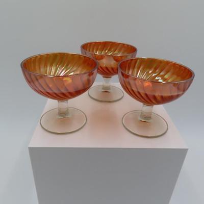 Carnival glass dessert cups