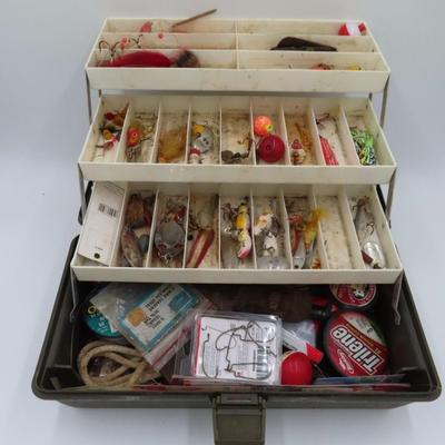 Vintage Tackle Box & Contents