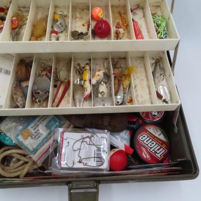 Vintage Tackle Box & Contents
