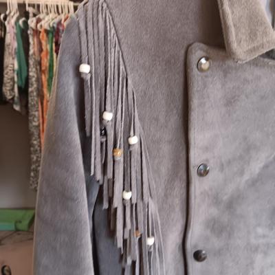 LADIES LEATHER FRINGED JACKET BY PIONEER WEAR