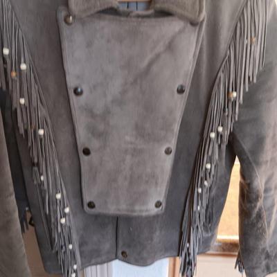 LADIES LEATHER FRINGED JACKET BY PIONEER WEAR