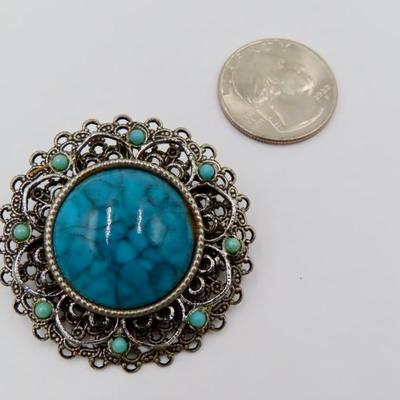 Jewelry Blue Brooch