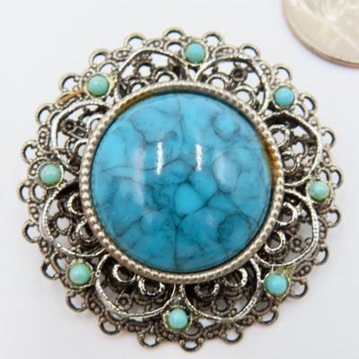 Jewelry Blue Brooch