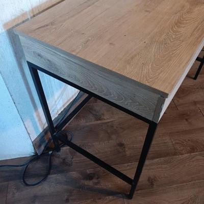 Two drawer desk with hidden multi plug hidden Access in top - USB - Electric
