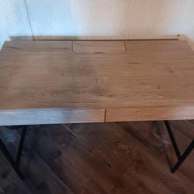 Two drawer desk with hidden multi plug hidden Access in top - USB - Electric