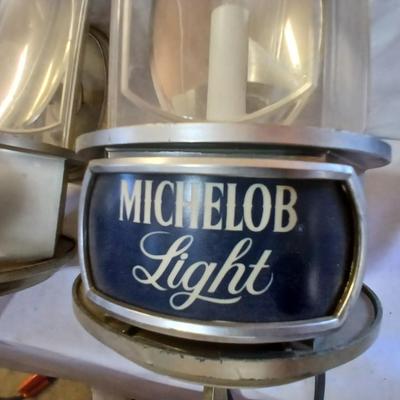 Two collectible Michelob wall lights for your bar!