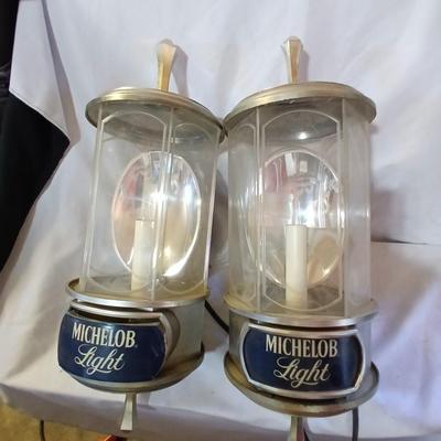 Two collectible Michelob wall lights for your bar!