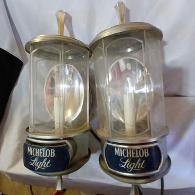 Two collectible Michelob wall lights for your bar!