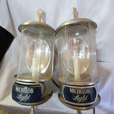 Two collectible Michelob wall lights for your bar!