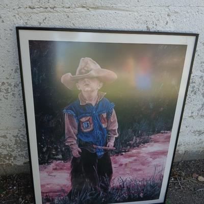 Little Cowboy framed artwork - best way to raise them!
