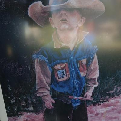 Little Cowboy framed artwork - best way to raise them!