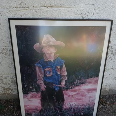 Little Cowboy framed artwork - best way to raise them!