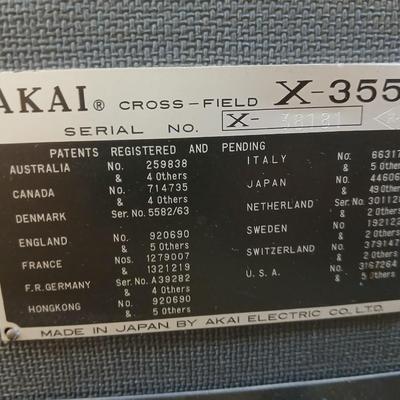 Akai Cross-field X-355 Reel to reel player with reels accessories - and Manuals