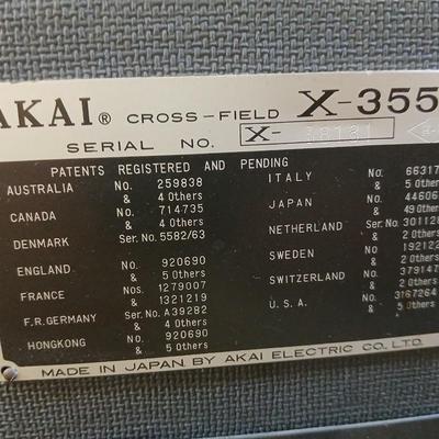 Akai Cross-field X-355 Reel to reel player with reels accessories - and Manuals