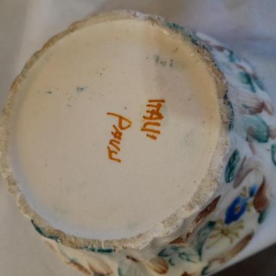 Delicate collectibles - lidded porcelain canister - vase - doll - and more