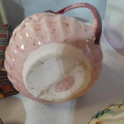 Delicate collectibles - lidded porcelain canister - vase - doll - and more