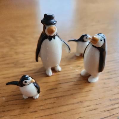 Ceramic Mini Penguin Family