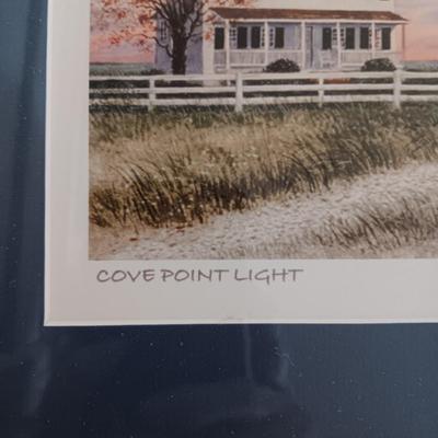 2 SIGNED LIGHTHOUSE THEMED PICTURES
