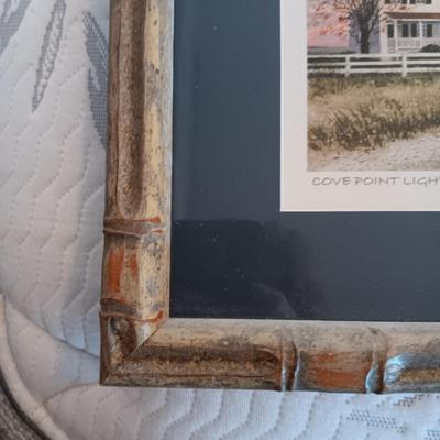 2 SIGNED LIGHTHOUSE THEMED PICTURES