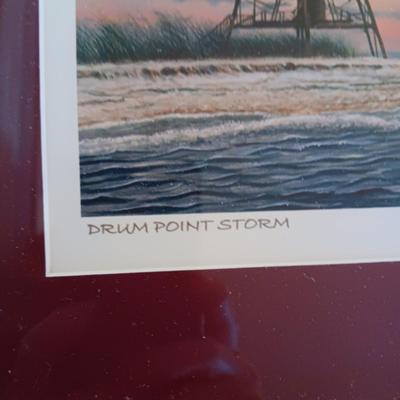 2 SIGNED LIGHTHOUSE THEMED PICTURES