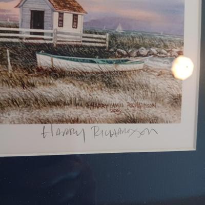 2 SIGNED LIGHTHOUSE THEMED PICTURES