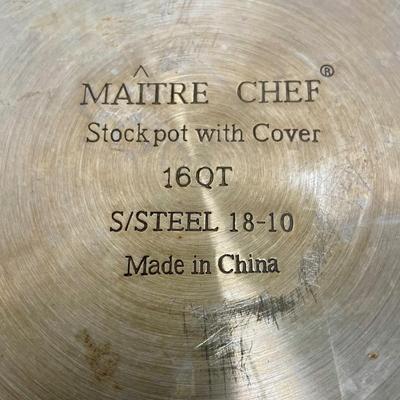 16 Qt Stainless Steel Stockpot with Lid