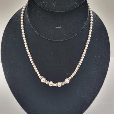 925 Beaded Necklace & Bracelet Set