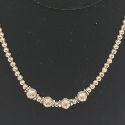 925 Beaded Necklace & Bracelet Set