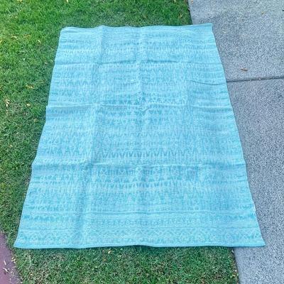 Aqua Colored 5' x 8' Floor Rug