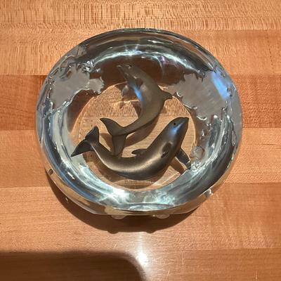 661 Lucite Dolphin Sculpture by Dan Medina
