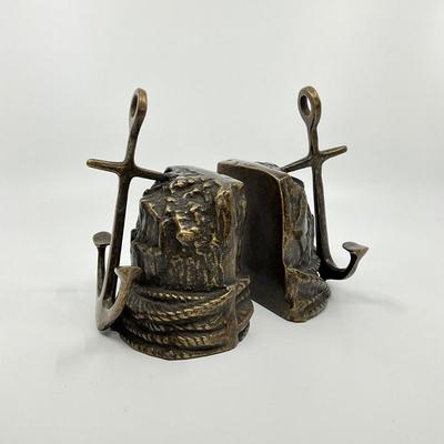 735 Pair of SPI Metal Anchor / Rock Bookends